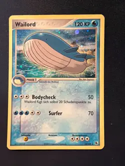 Wailord 14/109 Holo Pokemon Card EX Ruby & Sapphire German - Image 1