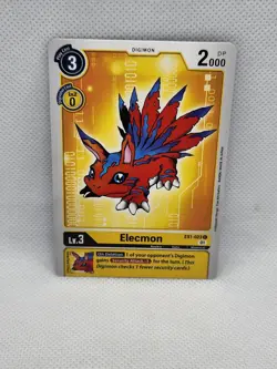 Elecmon EX1-023 Classic Collection Digimon TCG Common Rookie Card Game NM Light - Image 1