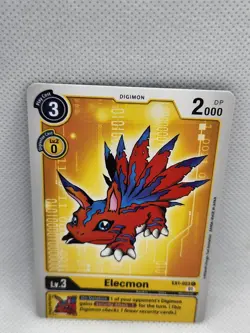 Elecmon EX1-023 Classic Collection Digimon TCG Common Rookie Card Game NM Light - Image 2
