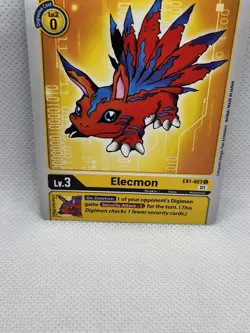 Elecmon EX1-023 Classic Collection Digimon TCG Common Rookie Card Game NM Light - Image 3