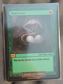 Divorced Dads Age of Alimony Cards - Vasectomy - Image 1