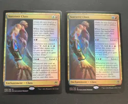 Magic: The Gathering Foils Sorcerer Class Two Card Lot - Image 1