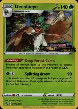 Decidueye - SWSH035 (Prerelease) Promo SWSH: Sword & Shield Promo Cards SWSH035 - Image 1