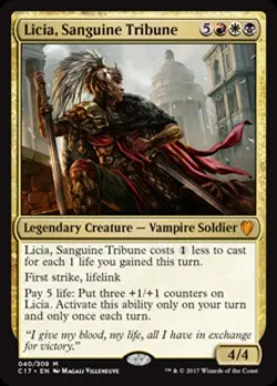 Licia, Sanguine Tribune -Foil Medium Play MTG Commander 2017 - Image 1