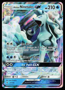 Alolan Ninetales GX 22/145 Ultra Rare Guardians Rising Pokemon Card - Image 1