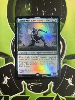 MTG Magic Spider-Man 2099 Miguel O'Hara Foil Card SPE-0008 - NM - Image 1