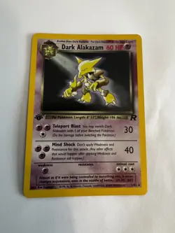 Dark Alakazam 1/82 1st Edition Holo Rare Team Rocket Pokemon Card - Image 2