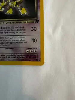 Dark Alakazam 1/82 1st Edition Holo Rare Team Rocket Pokemon Card - Image 4
