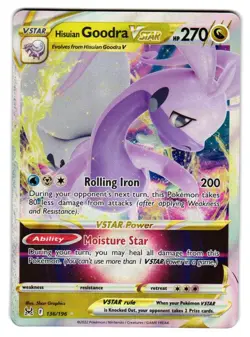 Hisuian Goodra VSTAR 136/196 Holo VSTAR Rare Lost Origin Pokemon Near Mint - Image 1