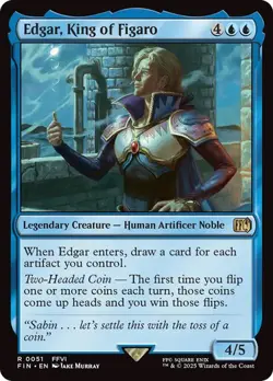 Edgar, King of Figaro FINAL FANTASY MTG MAGIC LEGENDARY HUMAN ARTIFICER RARE - Image 1