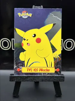 1999 - Topps Pokemon TV series - #TV2 Pikachu #25 - Blue Label - Holo - LP - Image 2