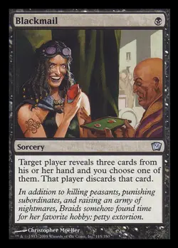 Blackmail 1x FOIL MTG 9th Ninth Edition Uncommon MINT black - Image 1