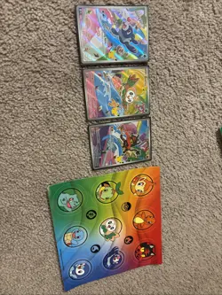 Pokemon TCG First Partner Illustration Collection Series 1 Gen 7 Starters Set - Image 1