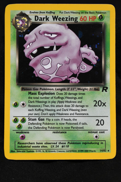 Dark Weezing 14/82 LP Team Rocket Holo Unlimited Pokemon TCG - Image 1