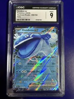 Pokemon TCG - 2025 Destined Rivals - Dondozo ex - #066/182 - MINT - CGC 9 - Image 1