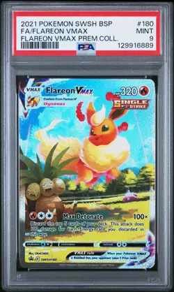 2021 Pokemon Flareon VMax Promo SWSH180 PSA 9 - Image 1