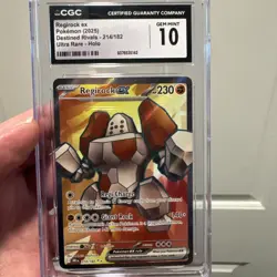 2025 Pokemon Destined Rivals Regirock ex #214/182 Ultra Rare Holo CGC 10 - Image 1