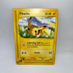 Pikachu 124/165 Common Expedition Base Set Pokemon Heavily Played - Image 1