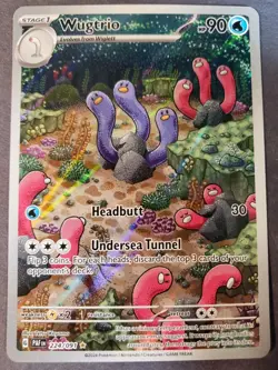 Wugtrio 224/091 SV: Paldean Fates NM/M Illustration Rare Paldean Fates Pokemon - Image 1