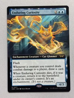 Enduring Curiosity - Extended Art - Duskmourn - MTG Magic CRIMPED LP - Image 1
