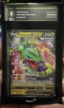 2021 POKEMON SWSH BLACK STAR PROMO V BATTLE DECK #147 RAYQUAZA V DEGREE 8 - Image 1