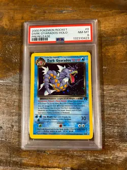 POKEMON 2000 Rocket DARK GYARADOS Holo PRERELEASE #8 PSA 8 RARE 2 - Image 1