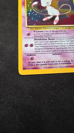 Mew HOLO FOIL Black Star Movie WOTC Promo 9 Pokemon TCG Holographic - NM - Image 2