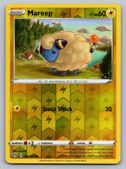 Mareep 055/189 Common Darkness Ablaze Pokemon Reverse Holo Lightly Played - Image 1