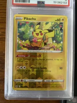 🔥🔥🔥2022 POKEMON SWORD & SHIELD LOST ORIGIN #052 Reverse Holo PIKACHU PSA 8 - Image 1