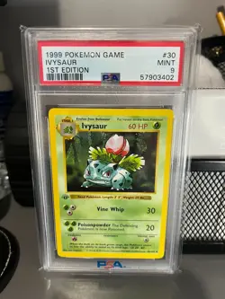 1999 Pokemon Game Ivysaur 1st Edition Shadowless PSA 9 - Image 1