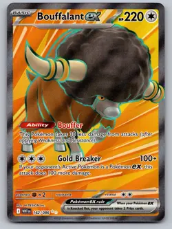 Bouffalant ex 162/086 Holo Ultra Rare White Flare Pokemon Near Mint - Image 1