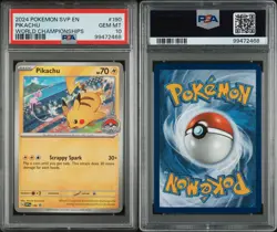 2024 POKEMON SVP EN-SV BLACK STAR PROMO WORLD CHAMPIONSHIPS #190 PIKACHU PSA 10 - Image 2