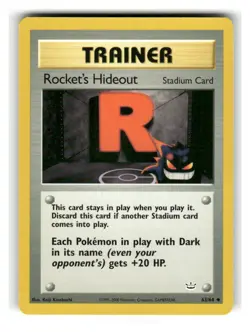 Rocket's Hideout 63/64 Uncommon Neo Revelation Pokemon Lightly Played - Image 1