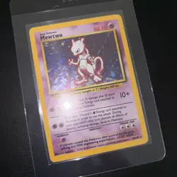 Pokemon TCG Mewtwo Base Set 10/102 Holo Unlimited Holo Rare - Uncirculated LP - Image 1