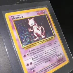 Pokemon TCG Mewtwo Base Set 10/102 Holo Unlimited Holo Rare - Uncirculated LP - Image 2