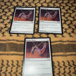 (3) MTG Magic the Gathering Dragon Blood (163/306) Mirrodin LP - Image 1