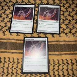 (3) MTG Magic the Gathering Dragon Blood (163/306) Mirrodin LP - Image 3
