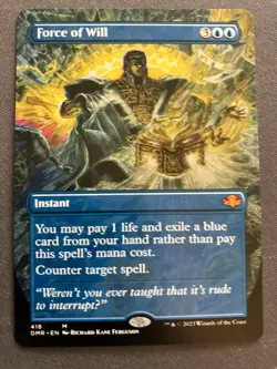 MTG [Borderless] Force of Will {Dominaria Remastered} - NM - Image 1