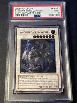 2009 Yu-Gi-Oh! ANPR Ultimate Rare #EN043 Ancient Sacred Wyvern PSA 9 MINT - Image 1