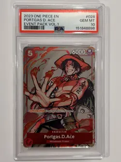 One Piece Portgas D. Ace P-028 Event Pack Vol. 1 - PSA 10 - Image 1