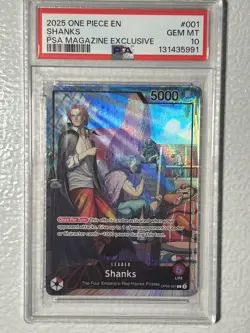 2024 One Piece Emperors in the New World Leader #OP09-001 Shanks PSA 10 - Image 1