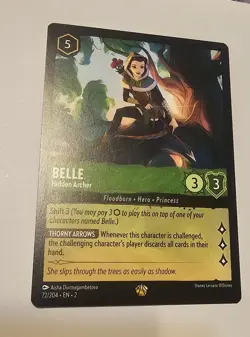 Belle Hidden Archer Disney Lorcana Rise Of The Floodborn #72 NM - Image 1