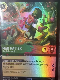 Disney Lorcana TCG - 16/D23 Mad Hatter - Unruly Eccentric - Foil Card - Image 3