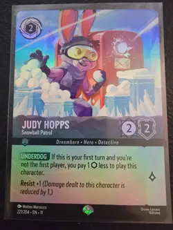 Disney Lorcana Winterspell Judy Hopps Snowball Patrol 221/204 Foil - Image 1
