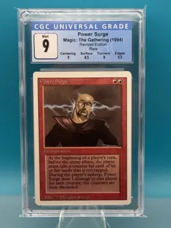MTG Power Surge Revised Edition Rare CGC 9 - Image 1