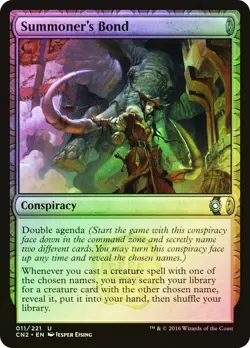 Summoner's Bond [Conspiracy: Take the Crown] Foil Near Mint MTG EDH - Image 1