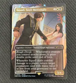 Magic MTG Final Fantasy Showdown Promo Squall SeeD Mercenary FOIL NEAR MINT NM - Image 1