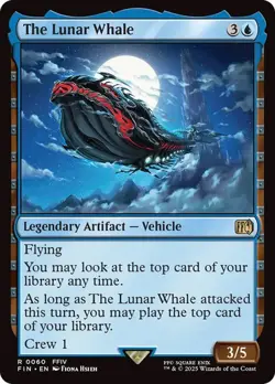 The Lunar Whale FINAL FANTASY MTG MAGIC LEGENDARY ARTIFACT VEHICLE RARE - Image 1
