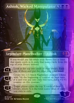 MTG Ashiok, Wicked Manipulator (297/515) Wilds of Eldraine LP FOIL - Image 1