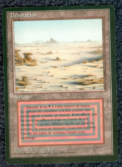 BADLANDS dual land Foreign Black Border French MTG light to moderate play - Image 1
